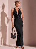 NOLA - Maxi Mermaid Bodycon Dress Black