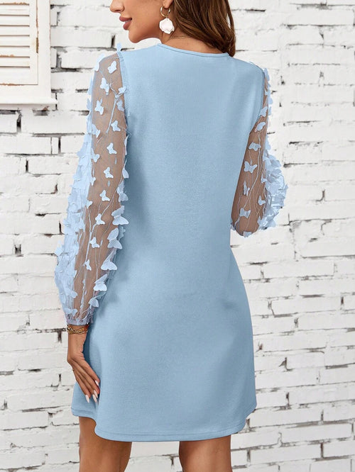 CLASI – Minimalist Sheer Sleeve Casual Dress
