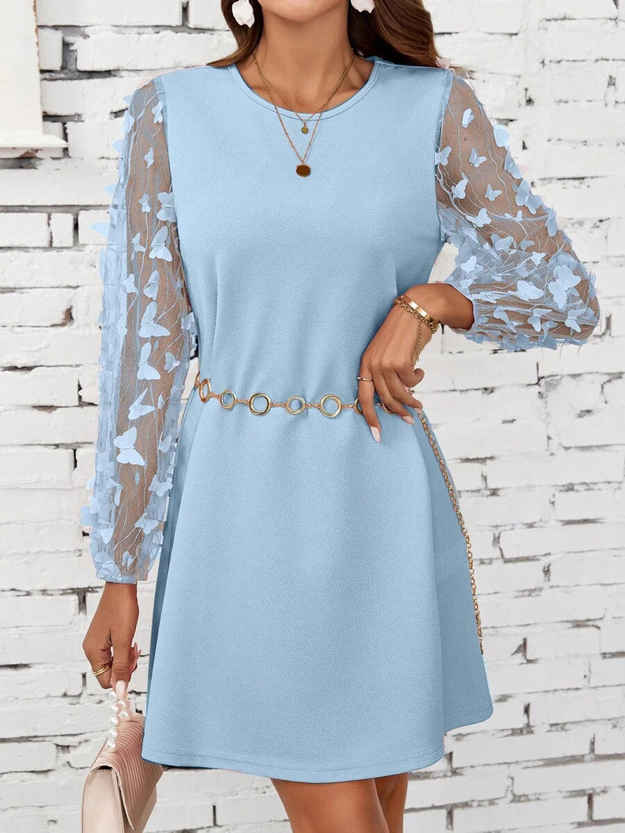 CLASI – Minimalist Sheer Sleeve Casual Dress