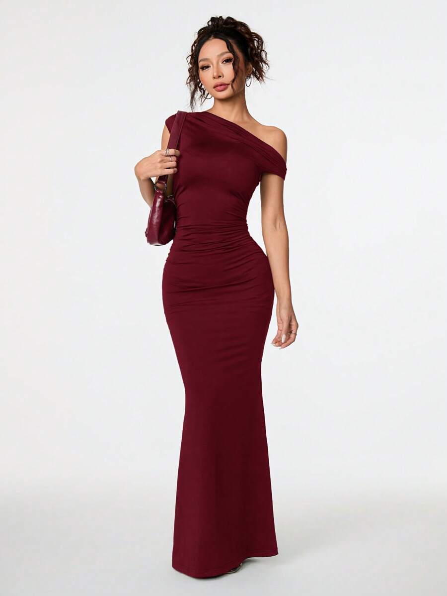 SVELTA - Petite One Shoulder Mermaid Maxi Dress