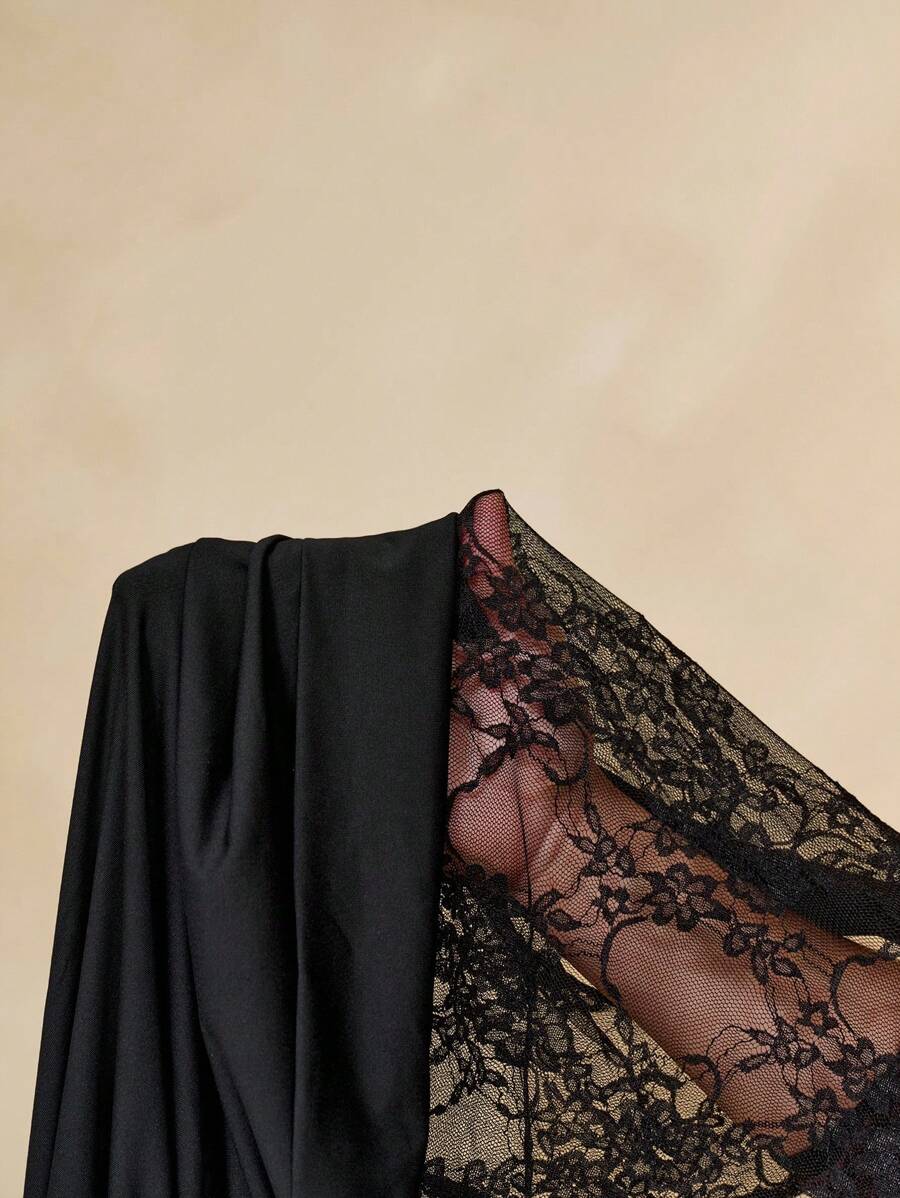 NARU - Lace Plunge Maxi Dress