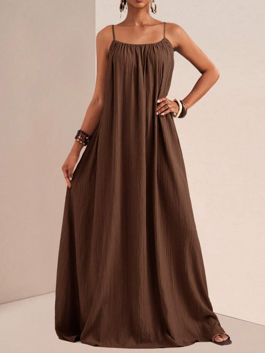 NOMÉA – Boho Flared Maxi Dress Coffee_3