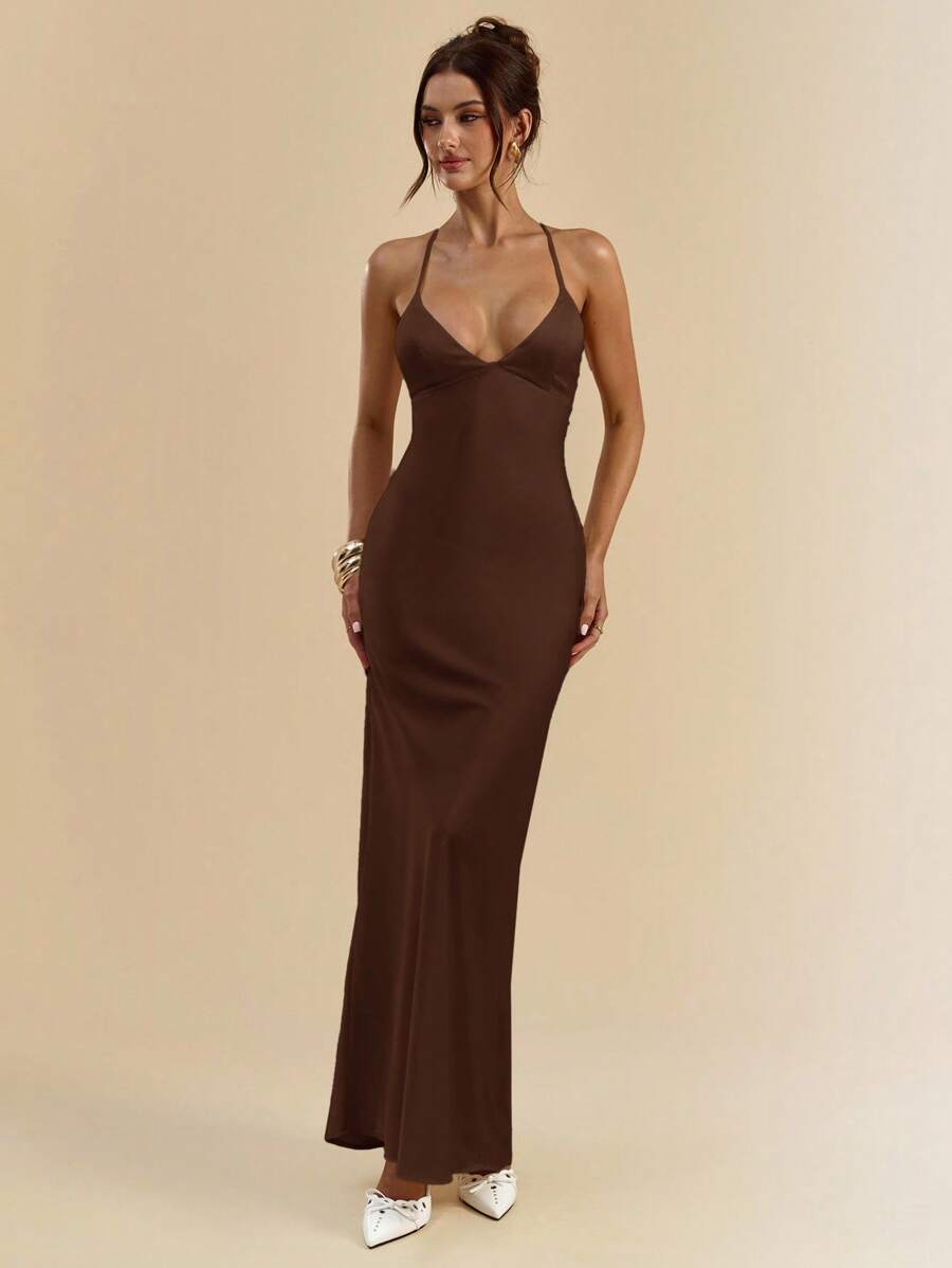 Sélisse – Satin Mermaid Maxi Dress