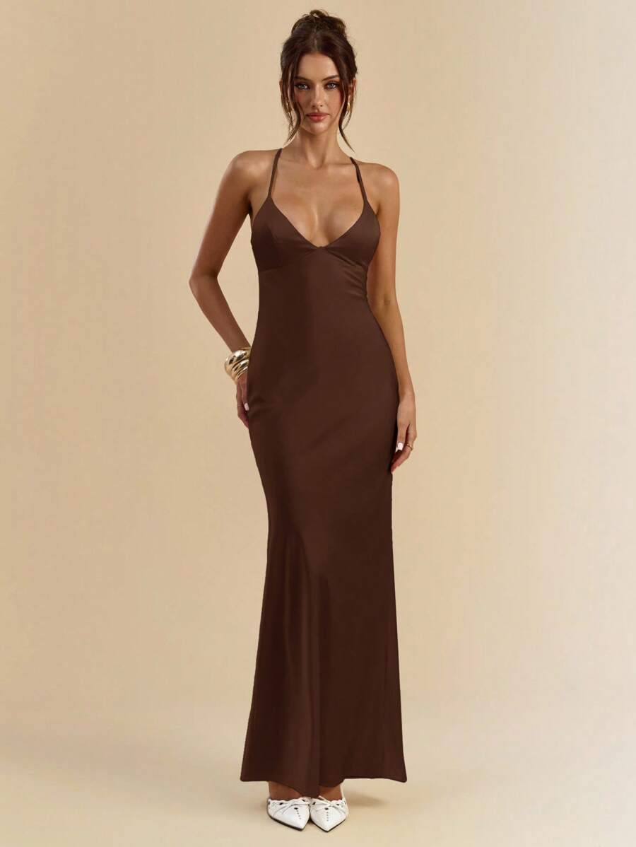 Sélisse – Satin Mermaid Maxi Dress