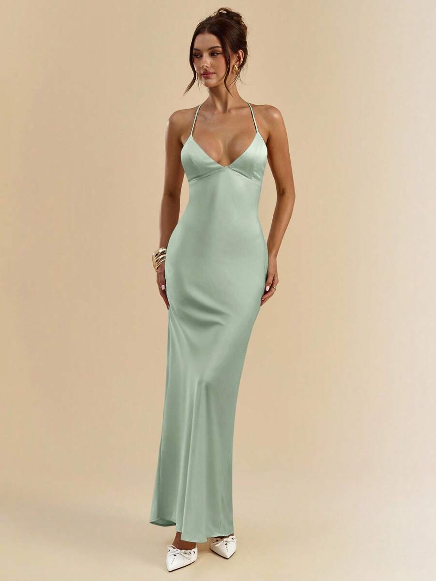 Sélisse – Satin Mermaid Maxi Dress