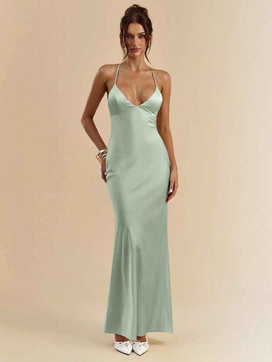 Sélisse – Satin Mermaid Maxi Dress