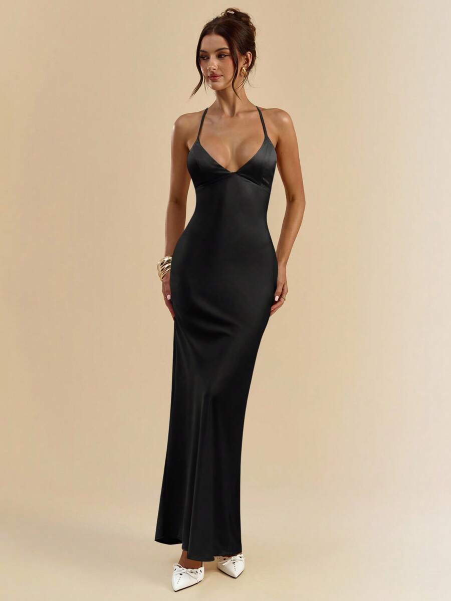 Sélisse – Satin Mermaid Maxi Dress