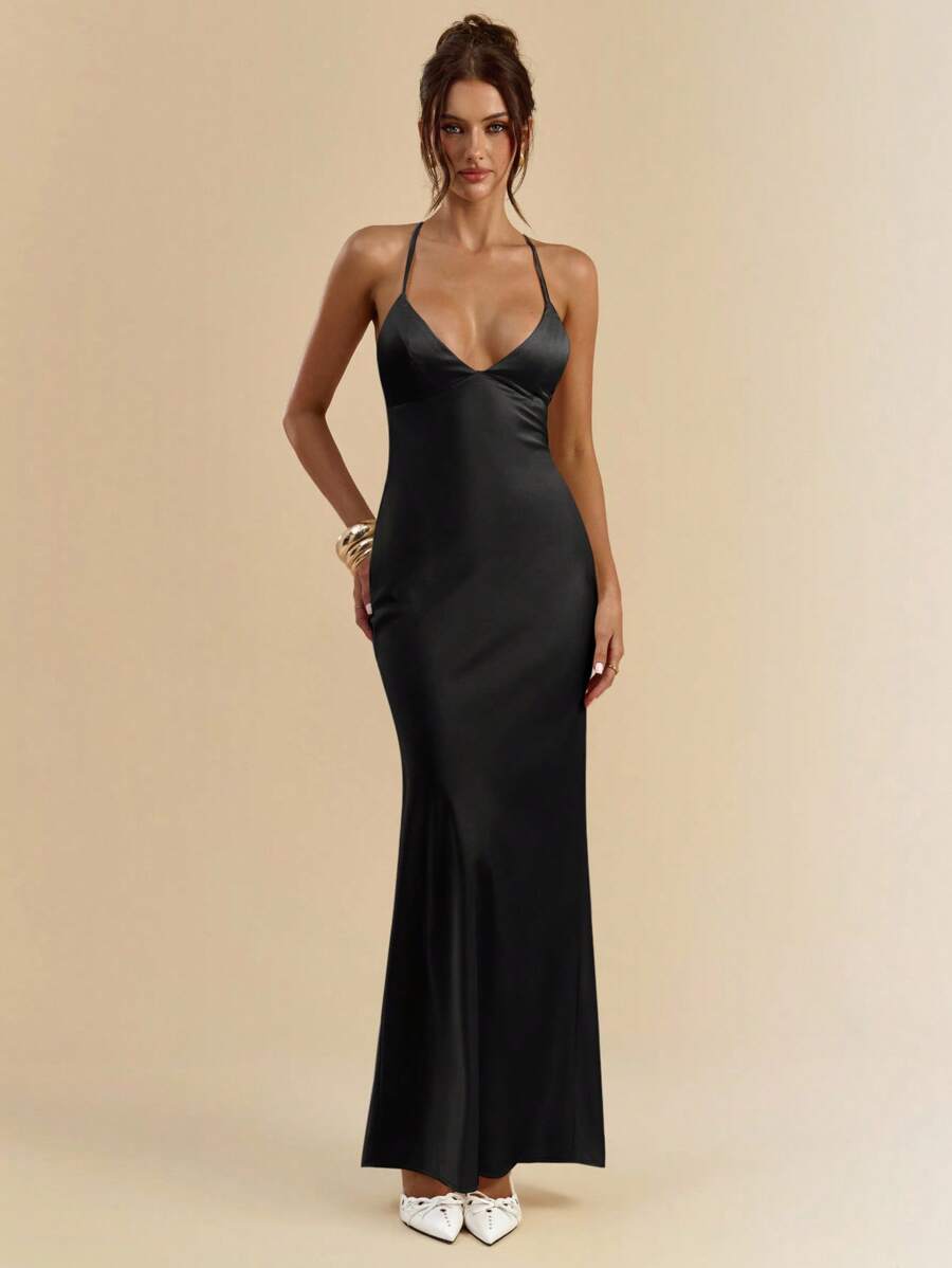 Sélisse – Satin Mermaid Maxi Dress