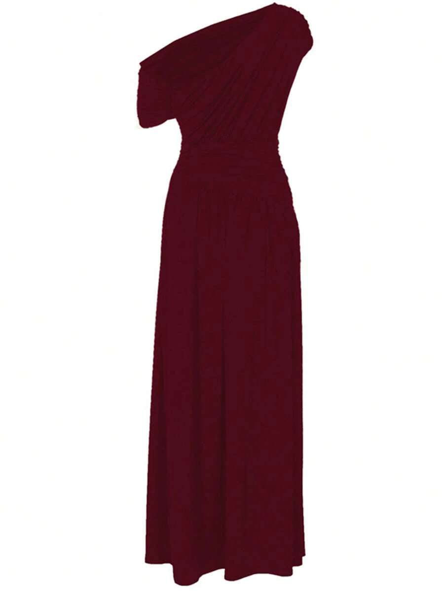 ZÉPHYR — One-Shoulder Ruched Maxi Dress