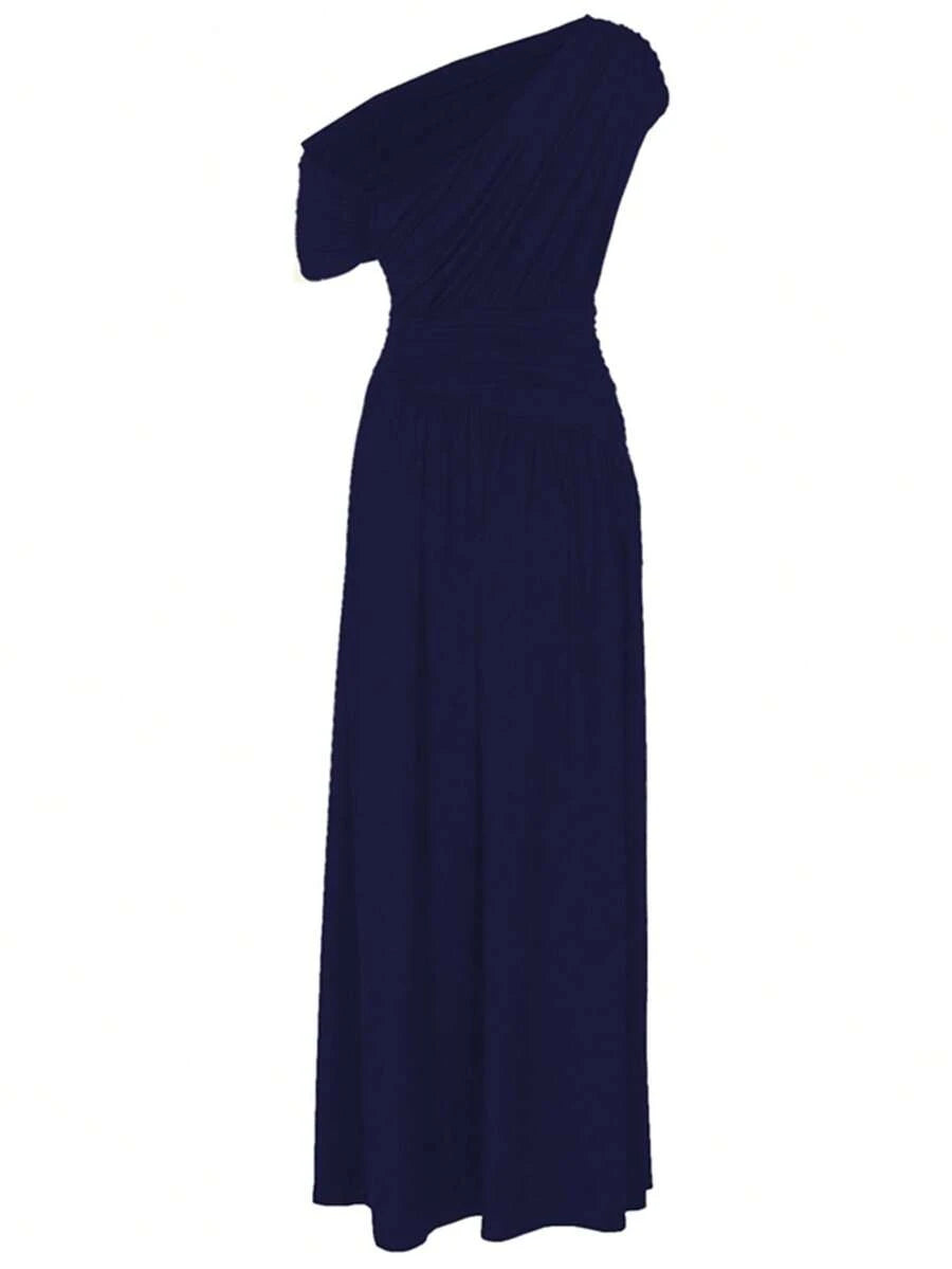ZÉPHYR — One-Shoulder Ruched Maxi Dress