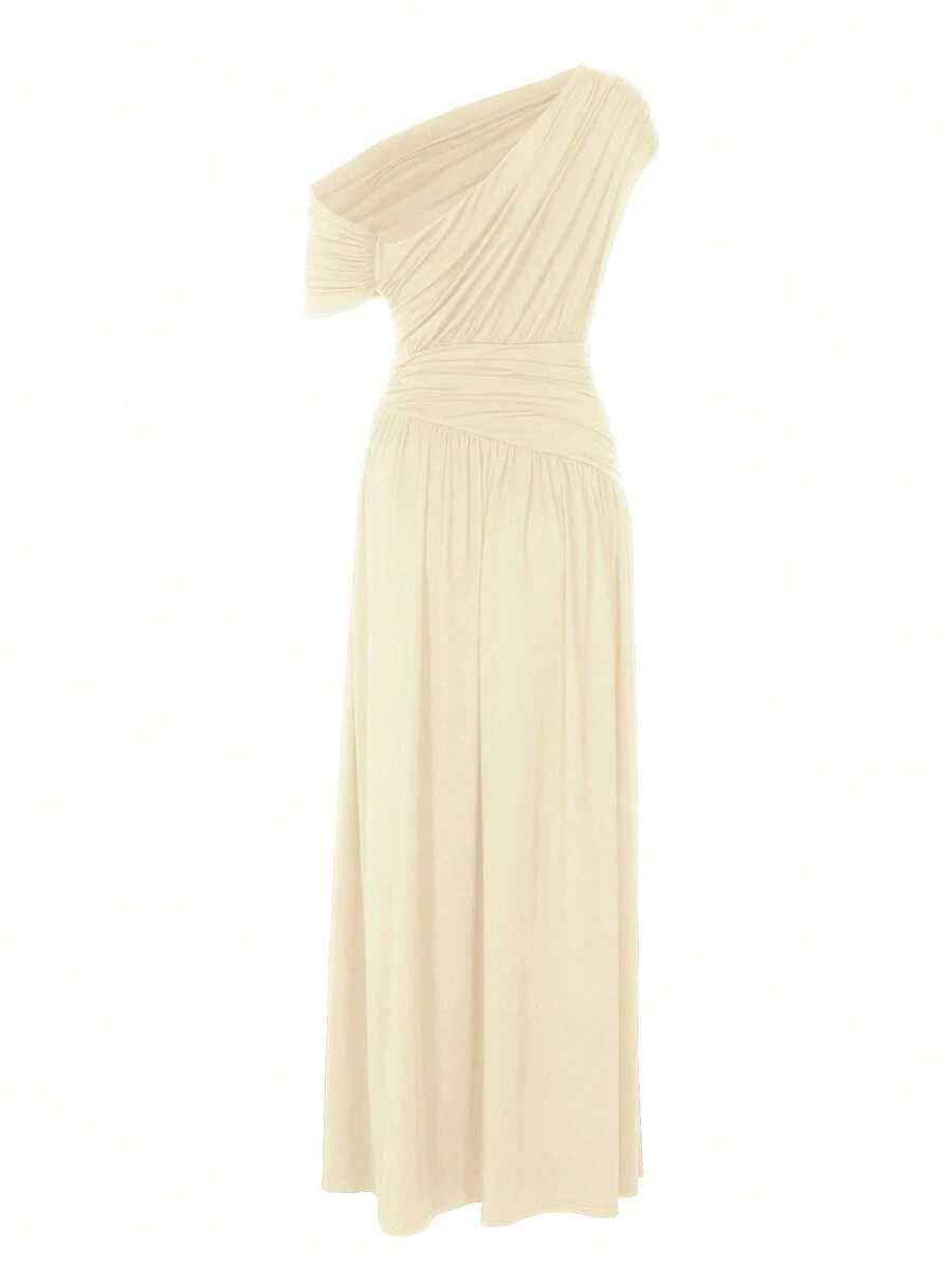 ZÉPHYR — One-Shoulder Ruched Maxi Dress