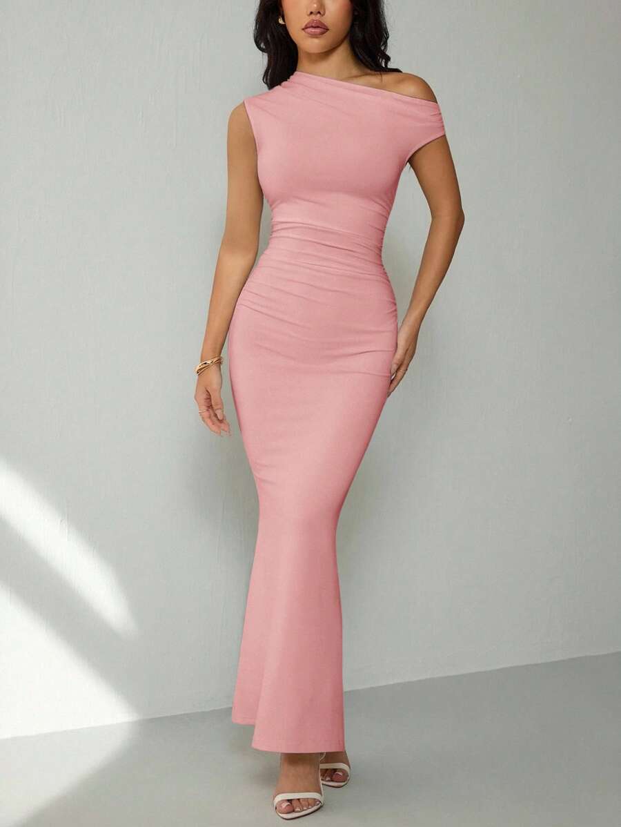 SVELTA - Petite One Shoulder Mermaid Maxi Dress