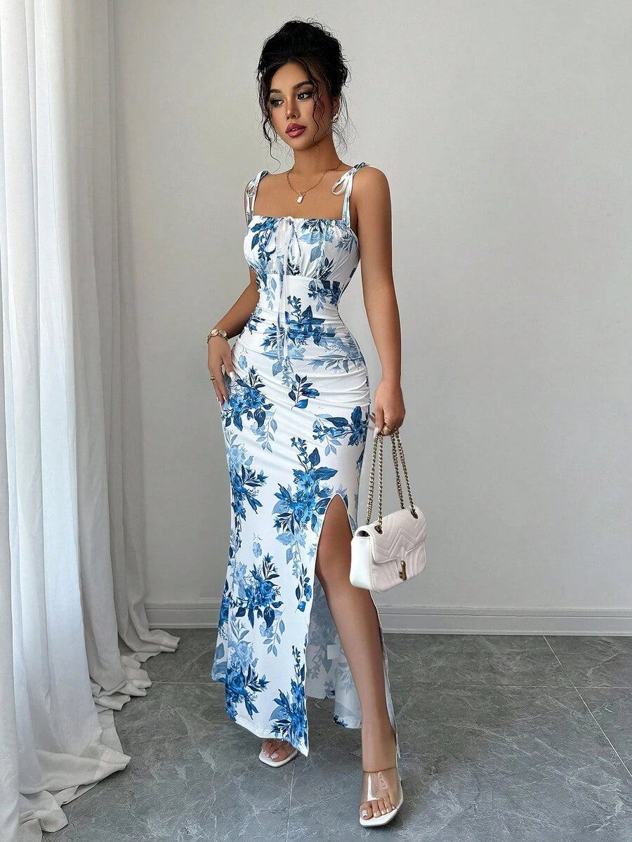 FLORÉA - Floral Cami Midi Dress