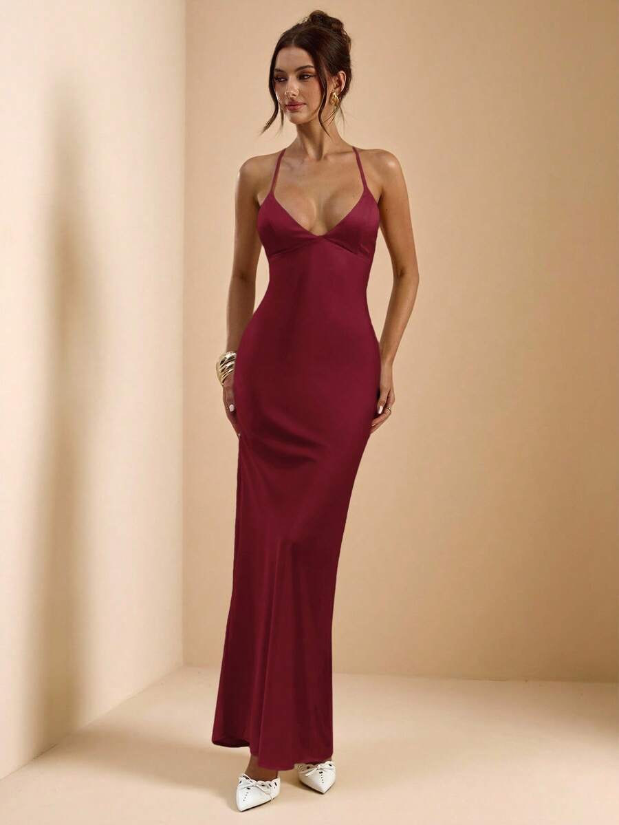 Sélisse – Satin Mermaid Maxi Dress