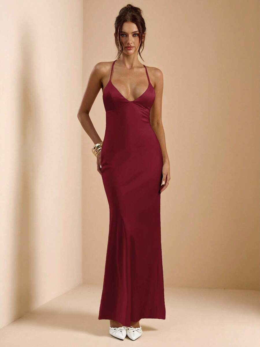 Sélisse – Satin Mermaid Maxi Dress