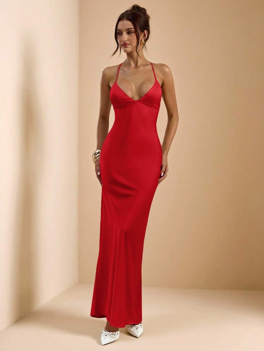 Sélisse – Satin Mermaid Maxi Dress