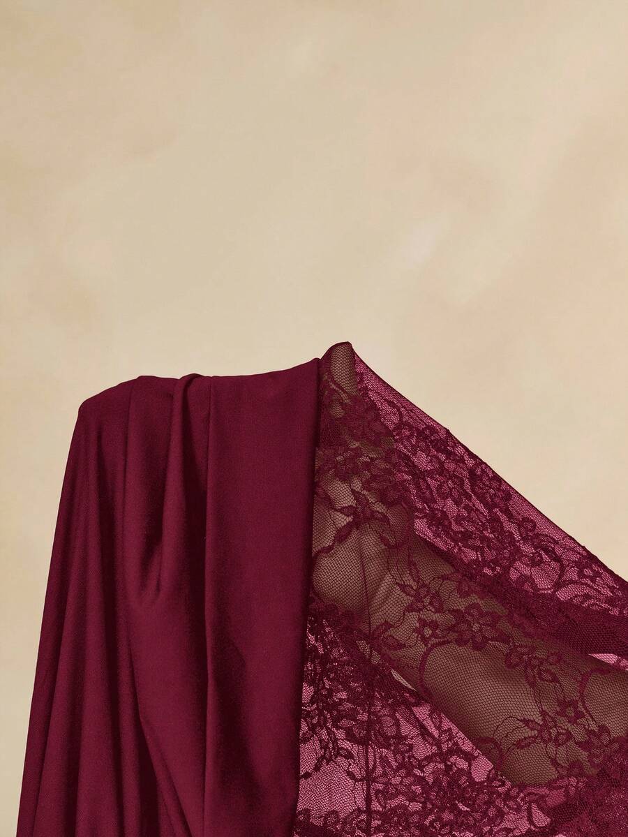 NARU - Lace Plunge Maxi Dress