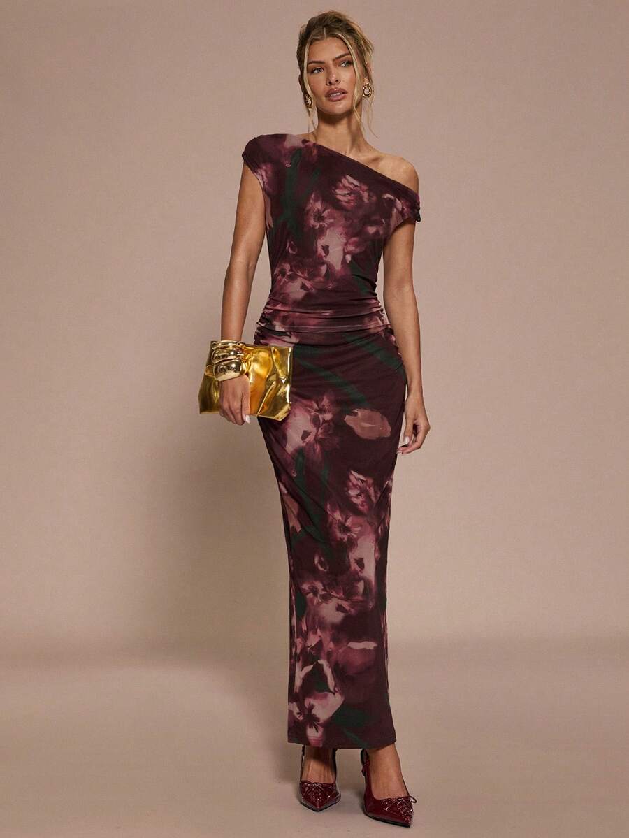 DRAPÉ - Asymmetrical Maxi Bodycon Dress