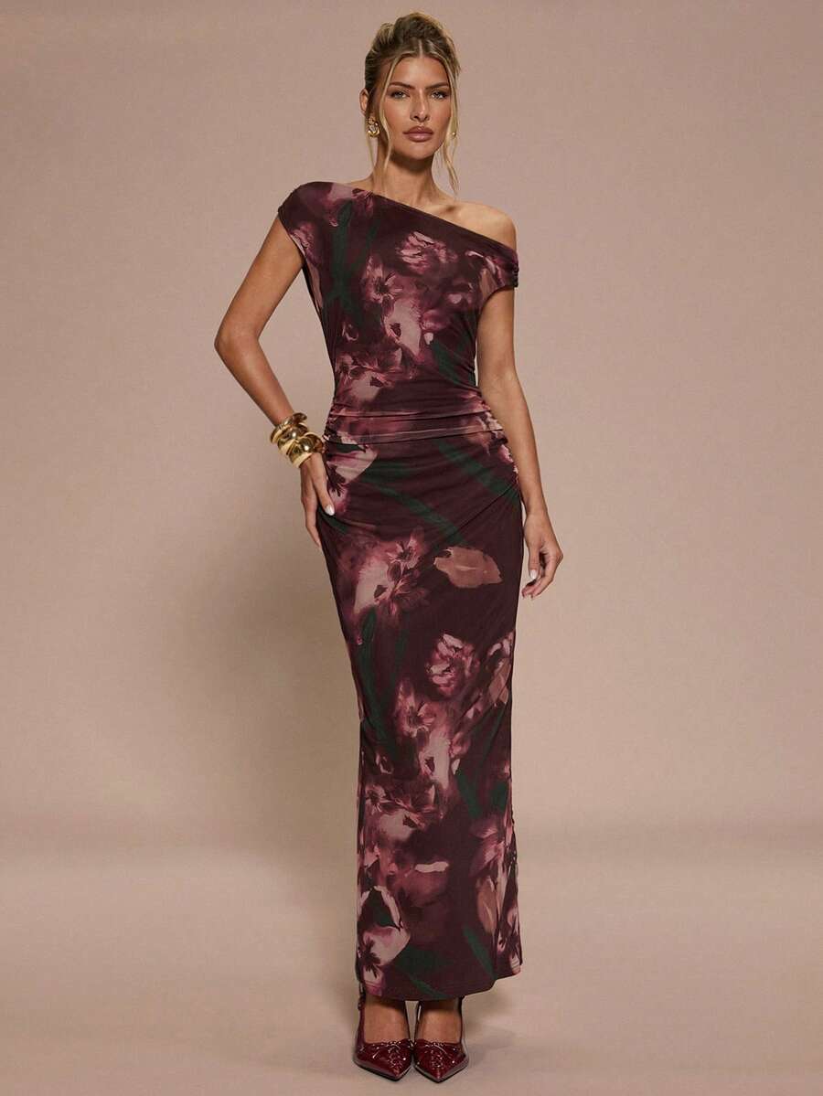 DRAPÉ - Asymmetrical Maxi Bodycon Dress