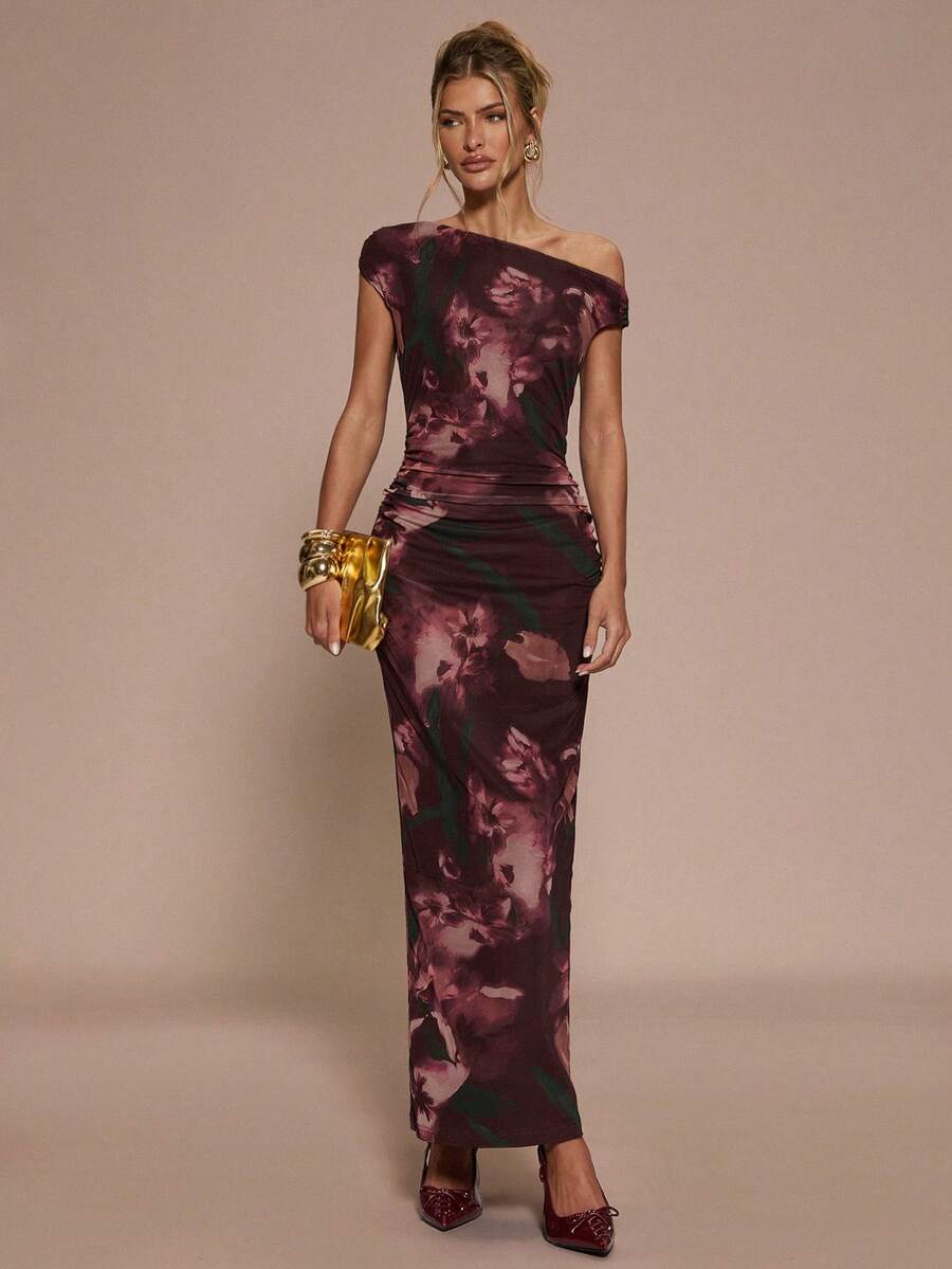 DRAPÉ - Asymmetrical Maxi Bodycon Dress