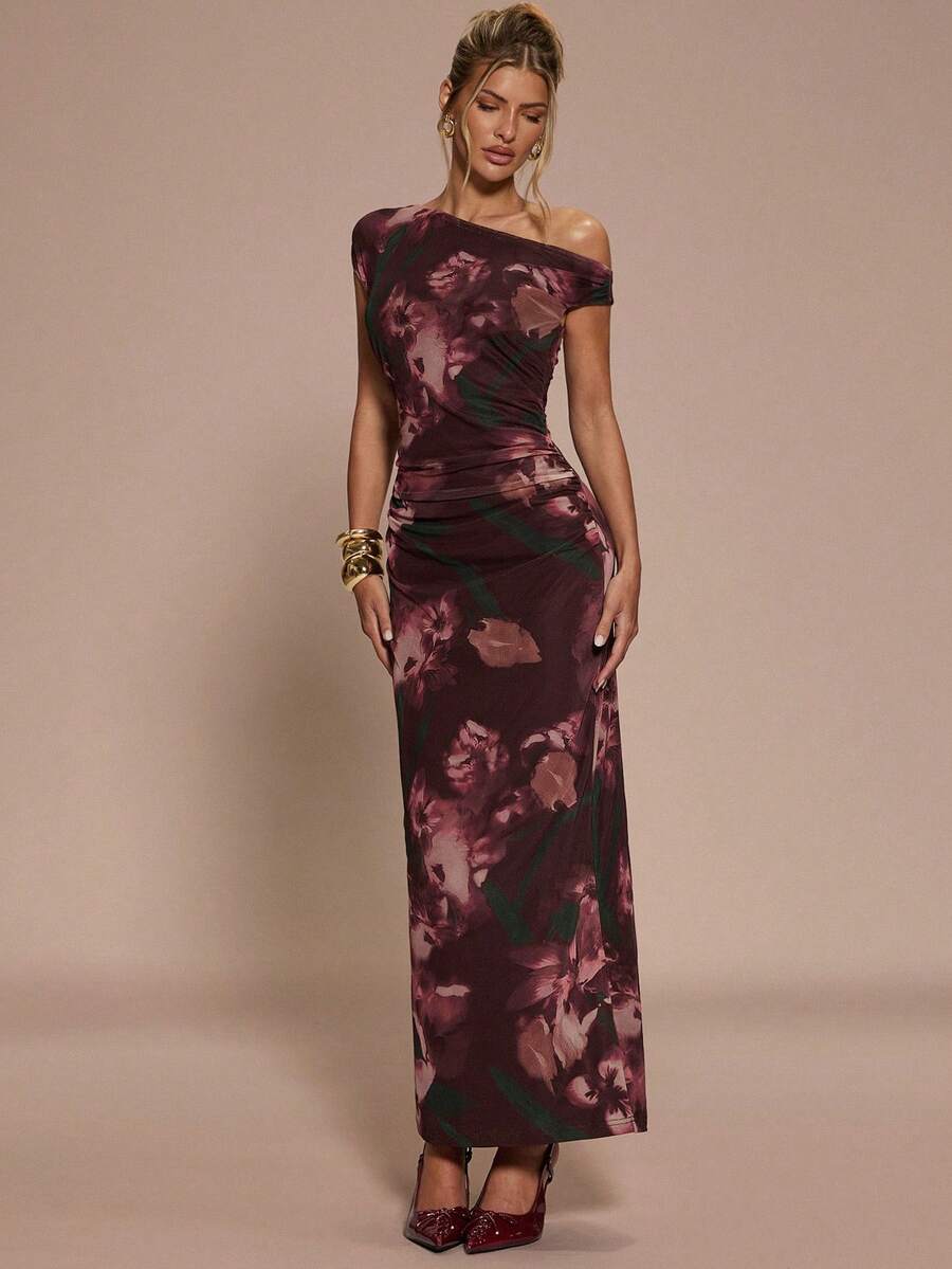 DRAPÉ - Asymmetrical Maxi Bodycon Dress