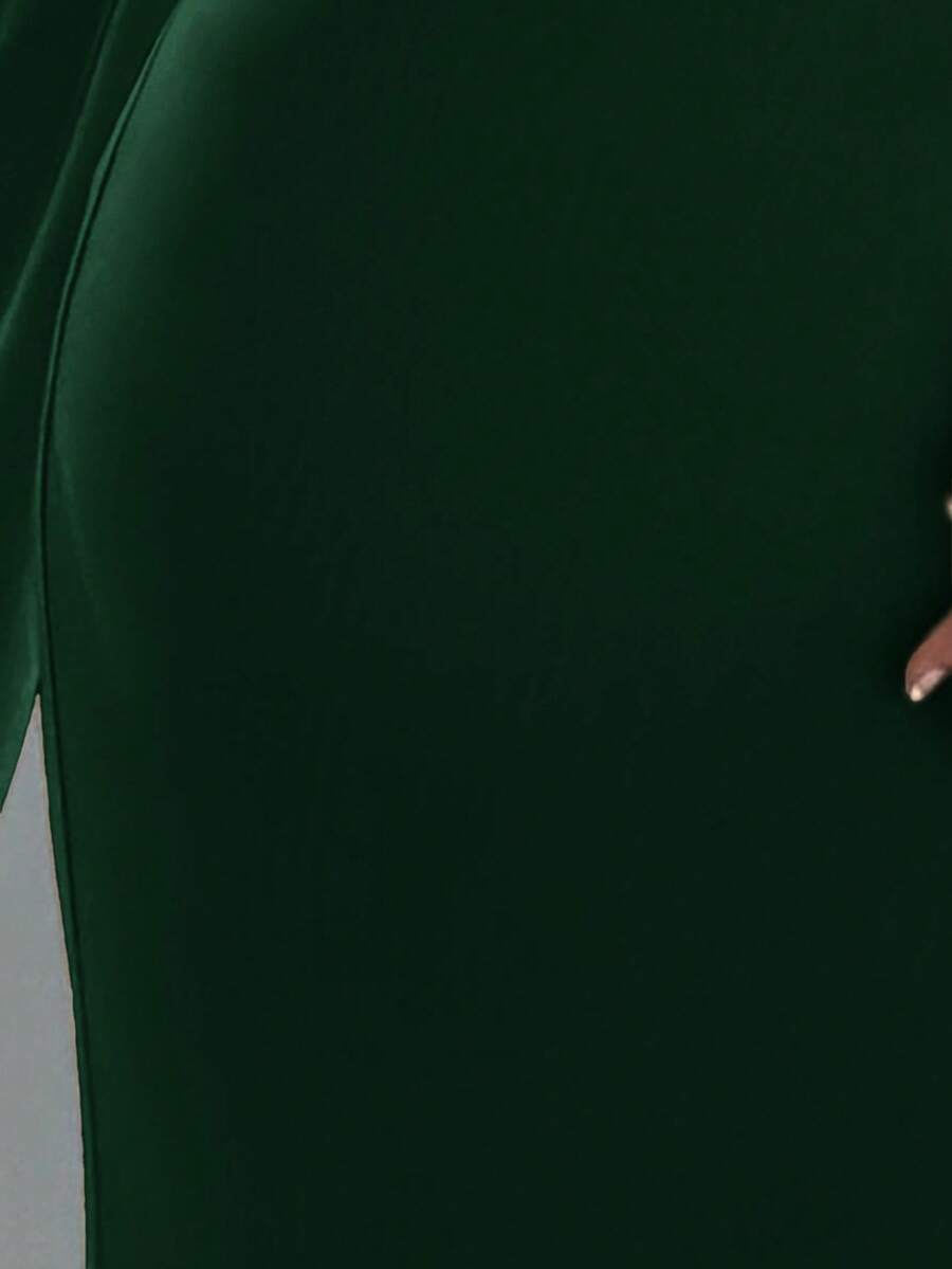 NOIREL - Asymmetric One Shoulder Bodycon Maxi Dress