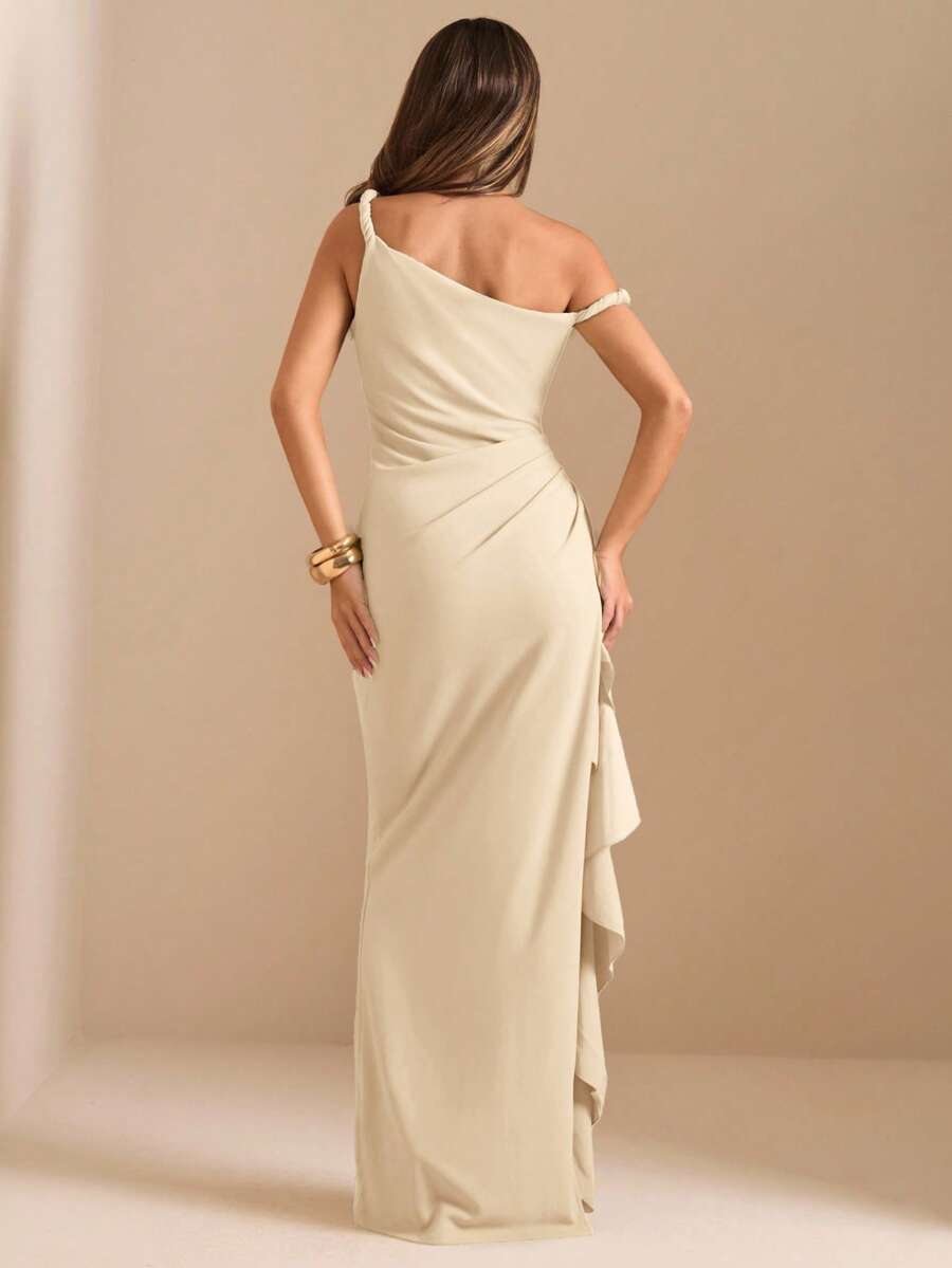 ROUELLE - One Shoulder Ruched Maxi Dress