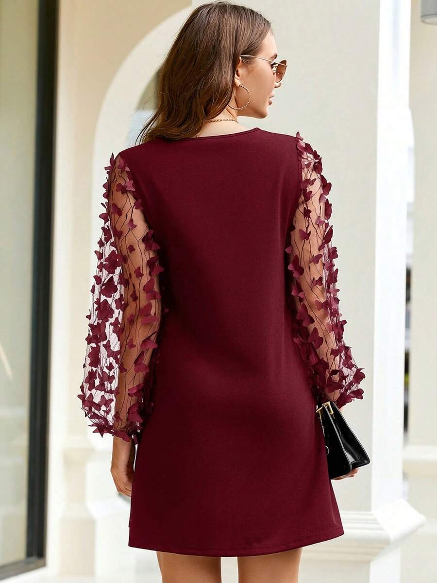 CLASI – Minimalist Sheer Sleeve Casual Dress