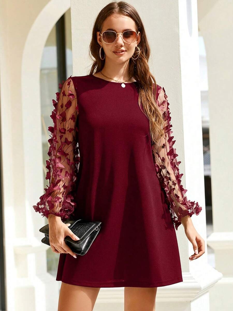 CLASI – Minimalist Sheer Sleeve Casual Dress