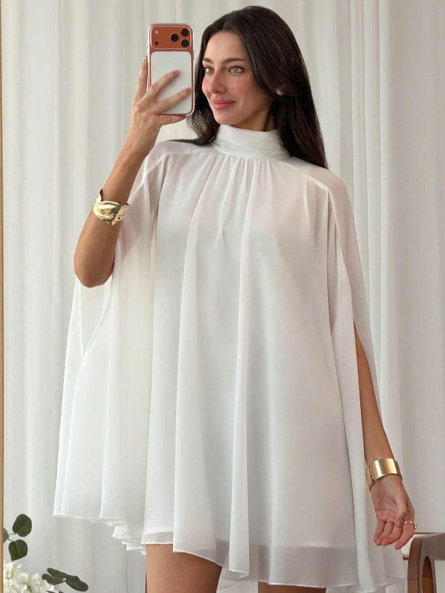 ÉLYRA – Chiffon A-Line Mini Dress