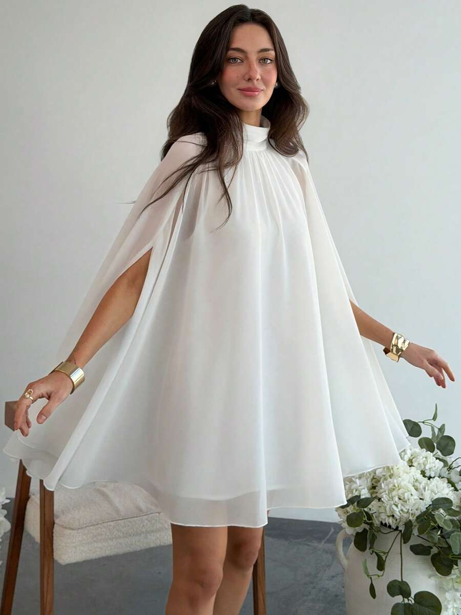 ÉLYRA – Chiffon A-Line Mini Dress