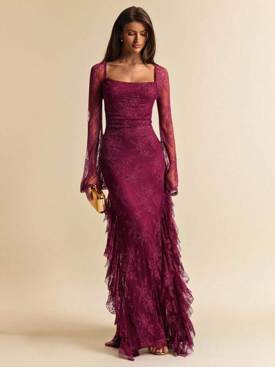 VALORE – Lace Mermaid Maxi Dress