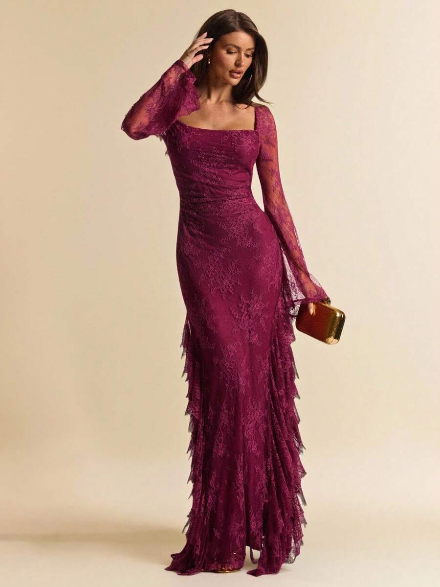 VALORE – Lace Mermaid Maxi Dress