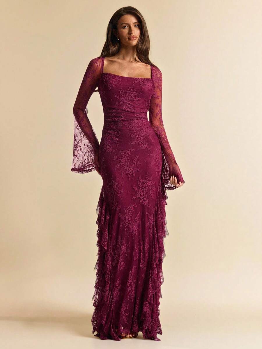 VALORE – Lace Mermaid Maxi Dress