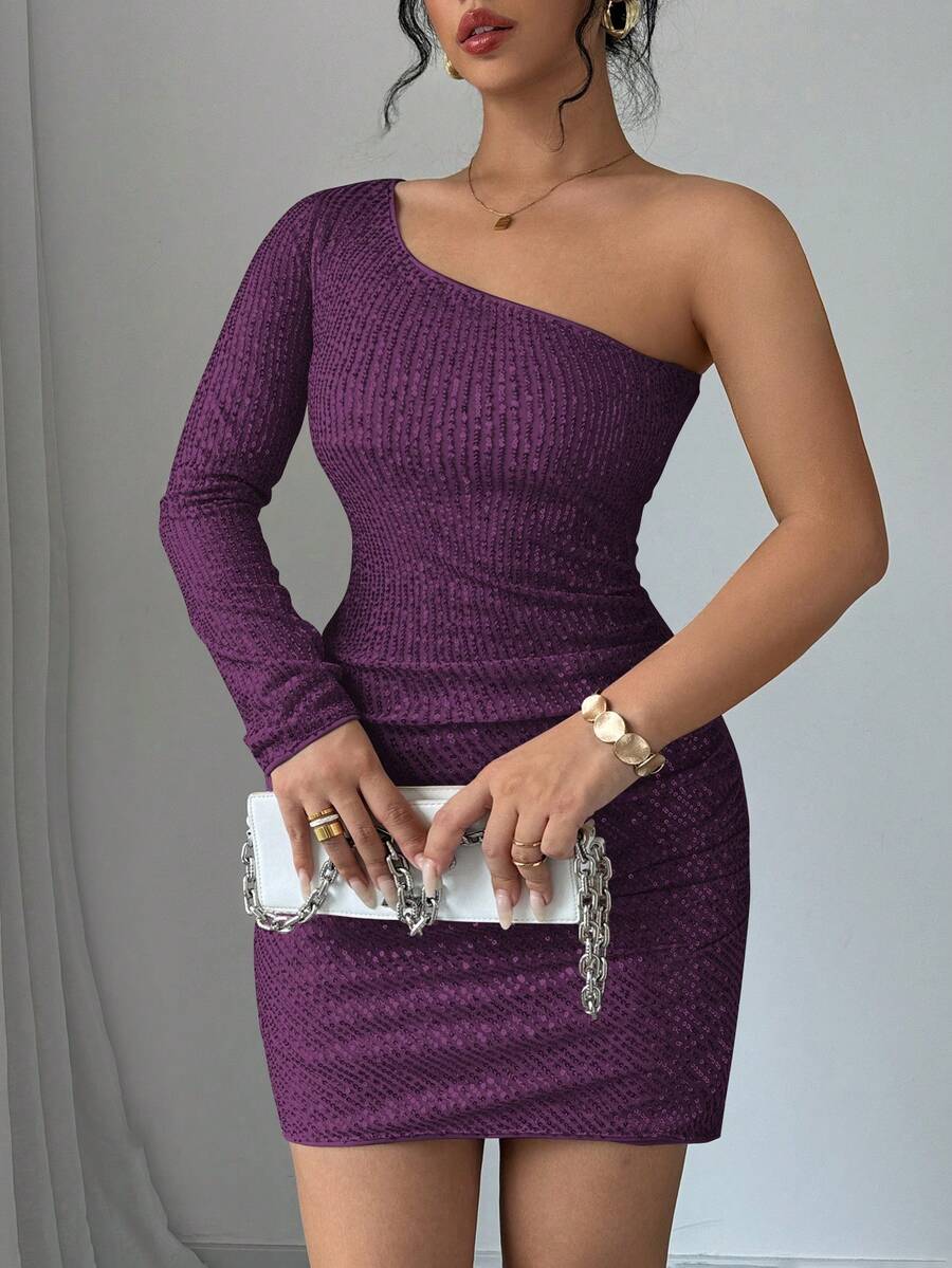 Serévaé – Sequin Asymmetrical Bodycon Mini Dress