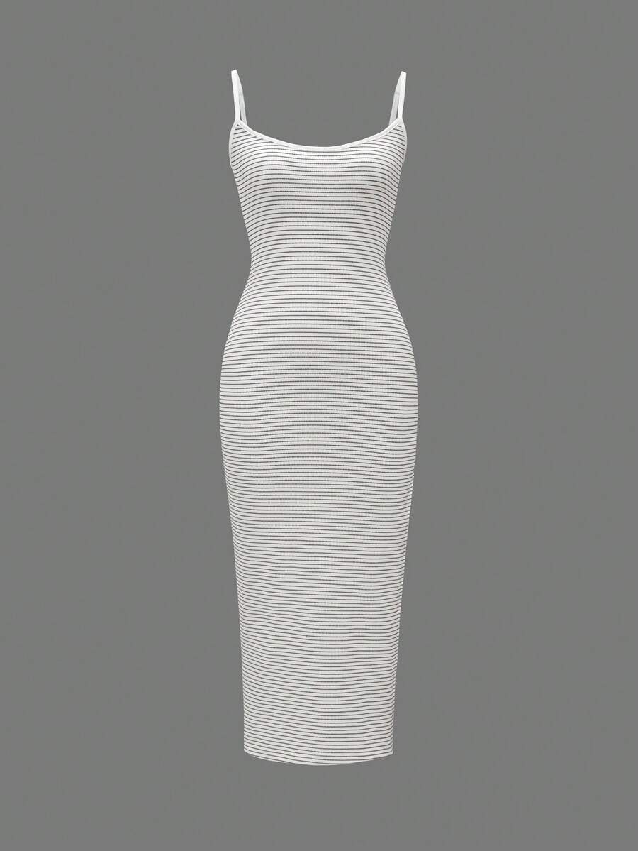 LIRÉA - Spaghetti Strap Bodycon Midi Dress