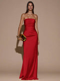 RAVELLE - Backless Mermaid Maxi Dress Red