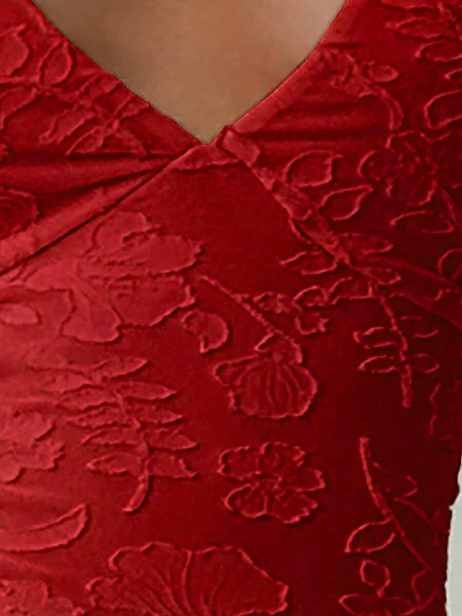 ROUGELLE - Halter Neck Backless Mermaid Maxi Dress