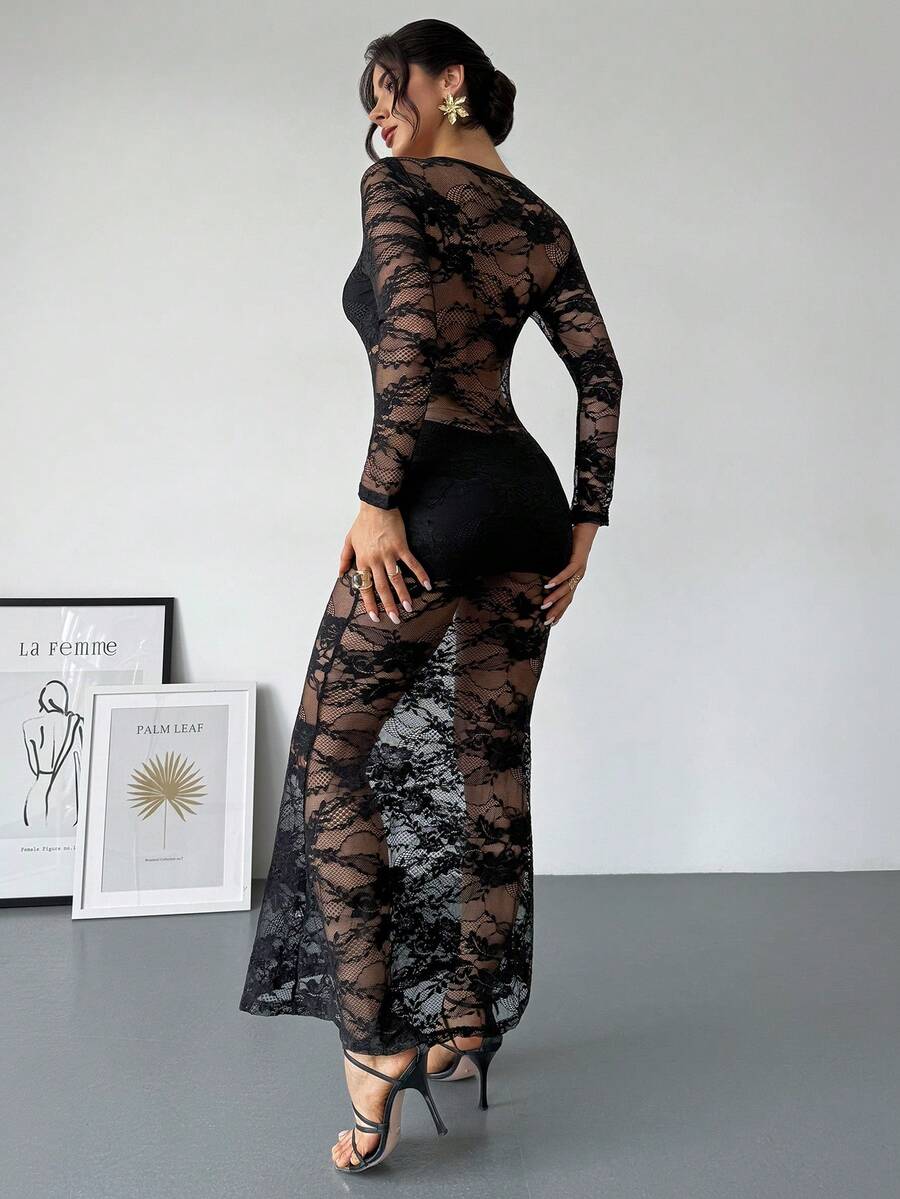 NILA -Lace Mermaid Maxi Dress