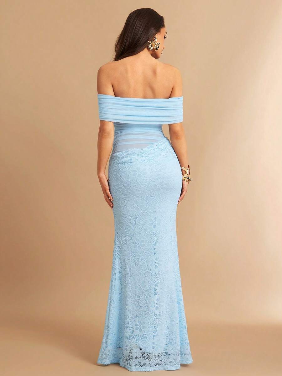 LUNELLE - Off Shoulder Bodycon Maxi Dress