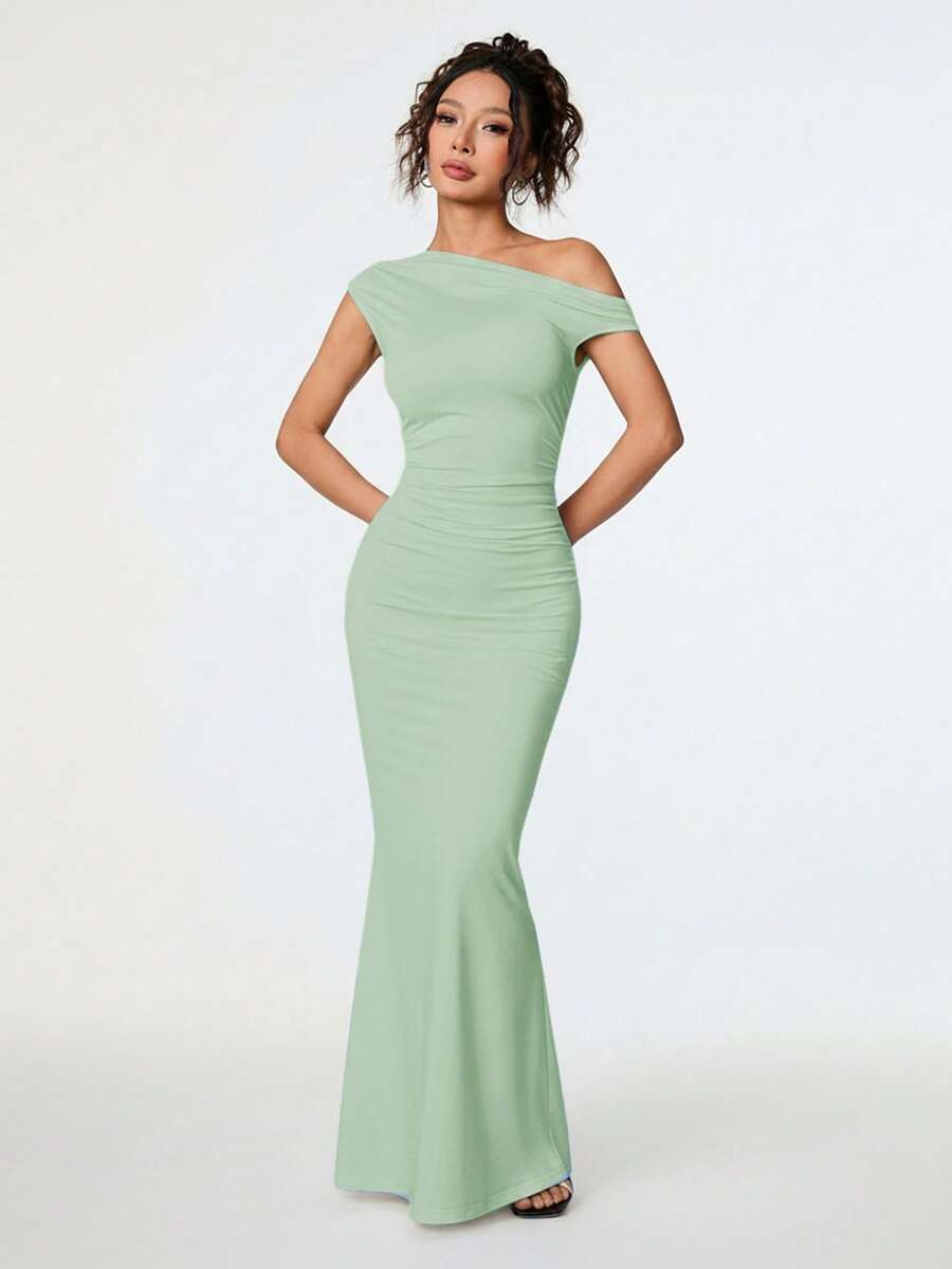 SVELTA - Petite One Shoulder Mermaid Maxi Dress