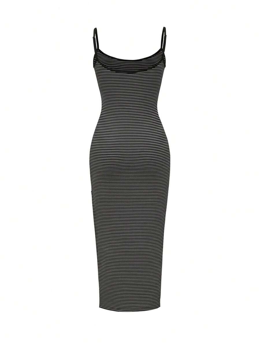 LIRÉA - Spaghetti Strap Bodycon Midi Dress