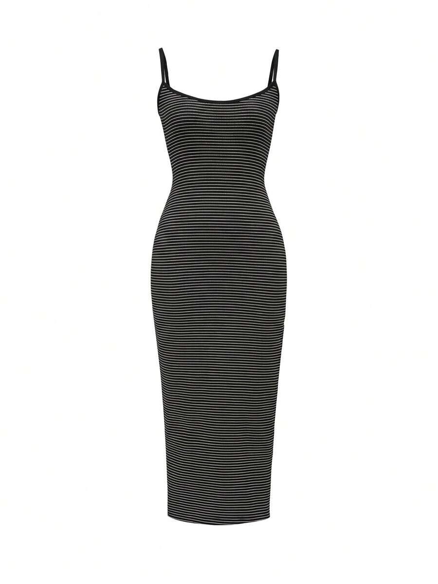LIRÉA - Spaghetti Strap Bodycon Midi Dress