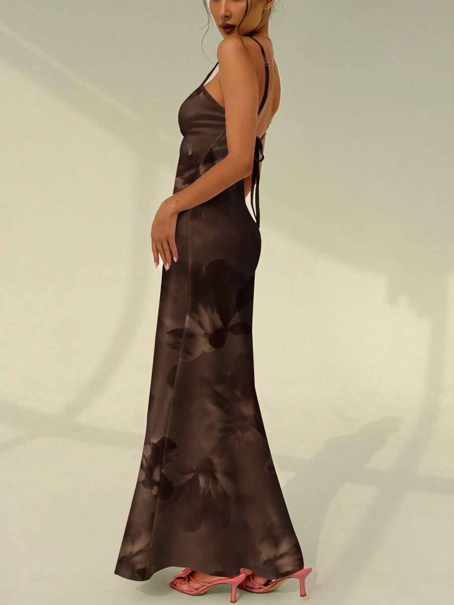 AZURA - Printed Cami Bodycon Maxi Dress