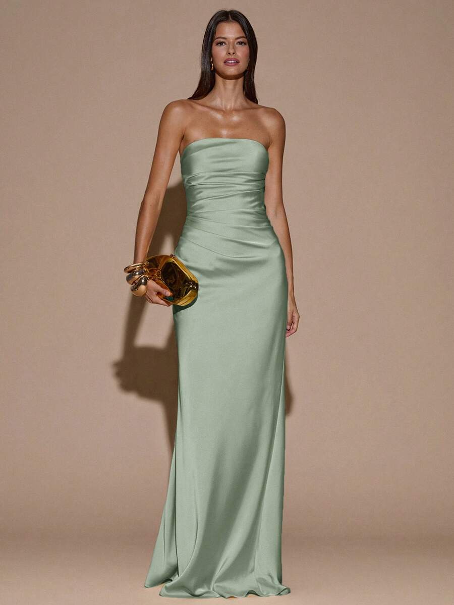 RAVELLE - Backless Mermaid Maxi Dress Mint Green