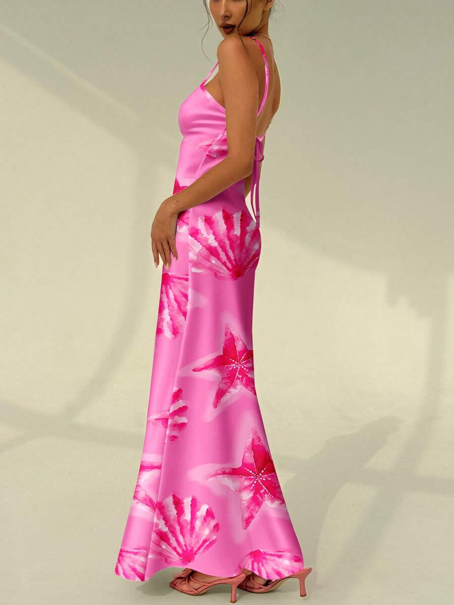 Soléa -Polka Dot Bodycon Maxi Dress