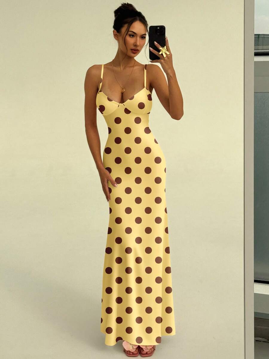 SUNFLARE – Tropical Print Bodycon Maxi Dress