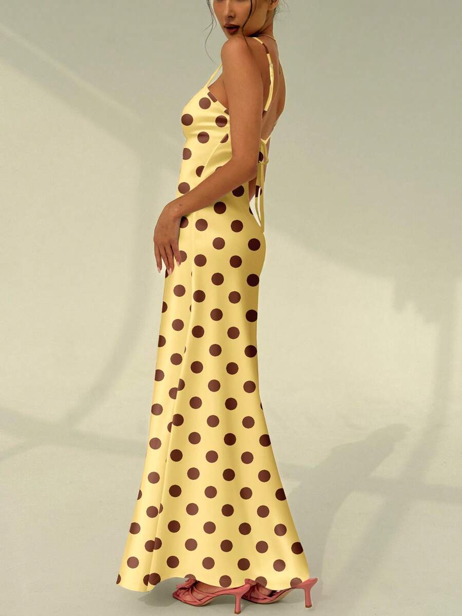 AZURA - Printed Cami Bodycon Maxi Dress
