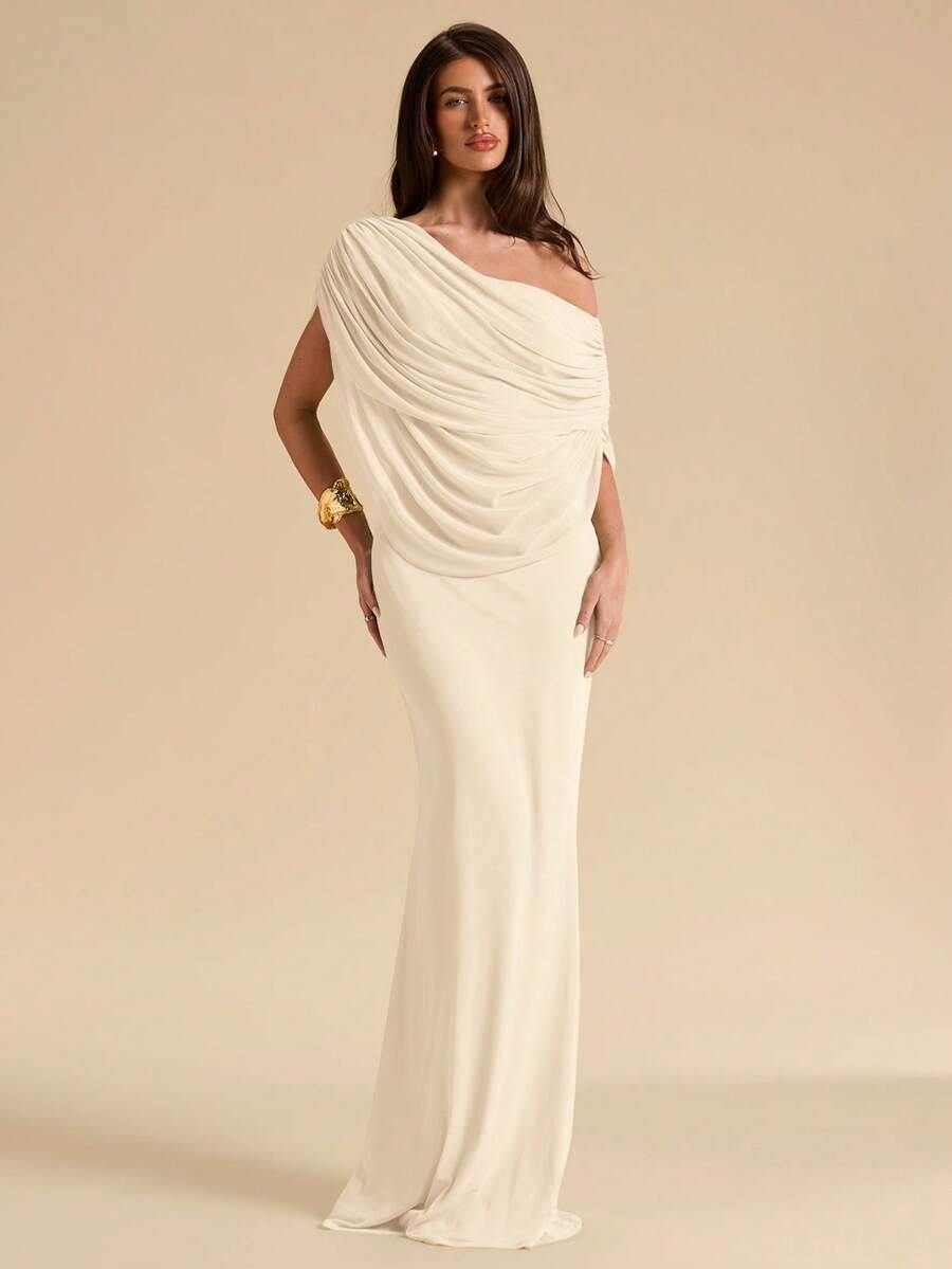 AURÉA - Off Shoulder Ruched Bodycon Maxi Dress