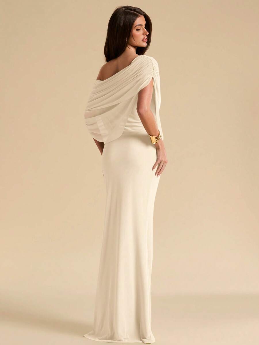 AURÉA - Off Shoulder Ruched Bodycon Maxi Dress